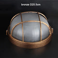 Industrial bronze metal cage outdoor ceiling lamp yard light