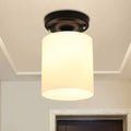 Industrial Ceiling Light Milky Glass