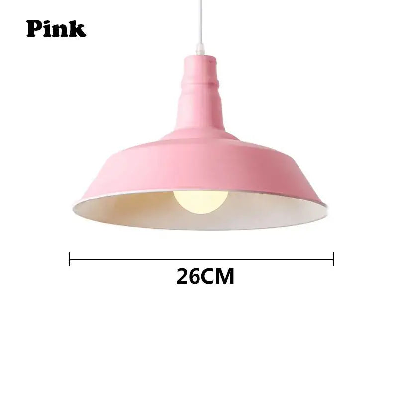 Industrial colorful led e27 pendant light for study room