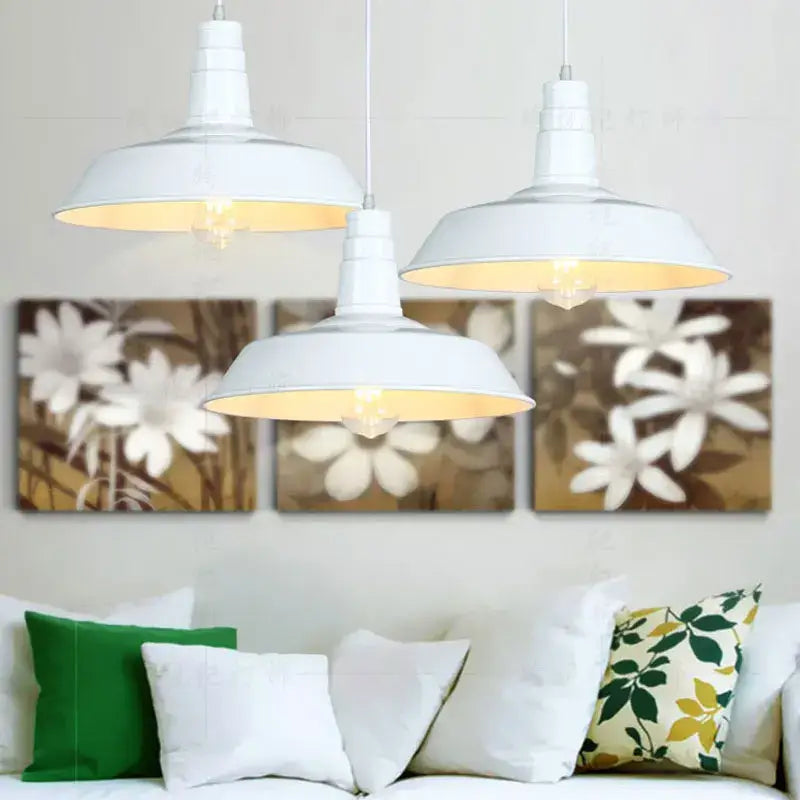Industrial colorful led e27 pendant light for study room
