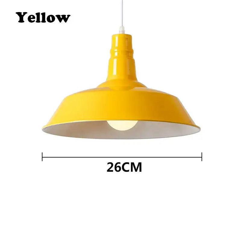Industrial colorful led e27 pendant light for study room