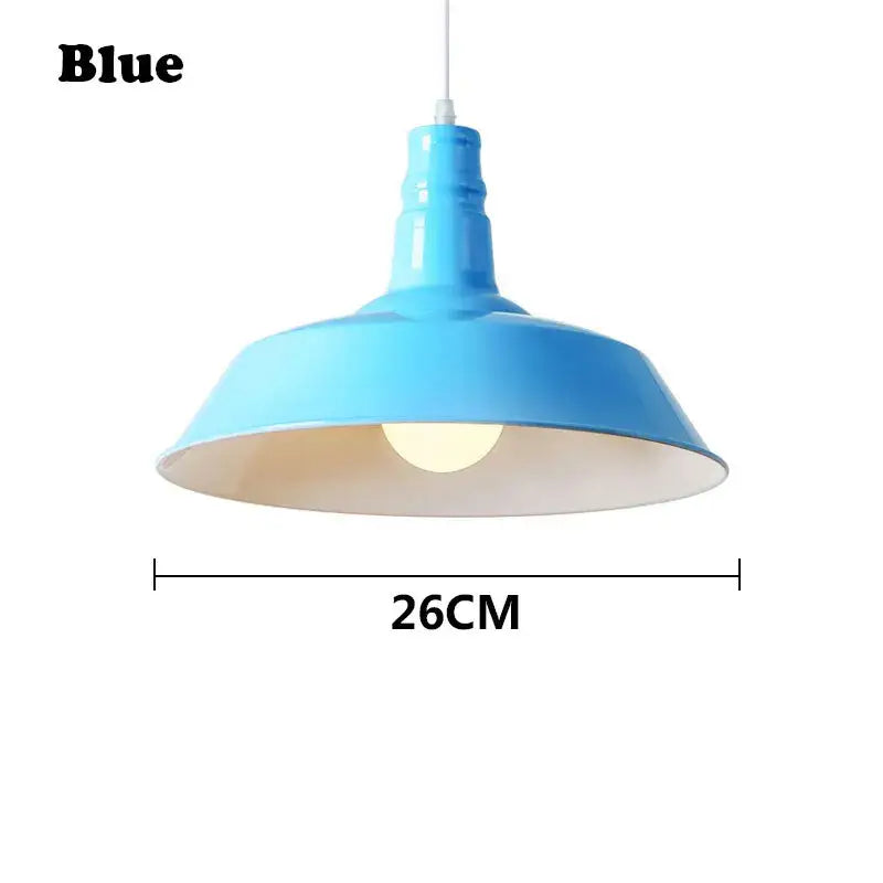 Industrial colorful led e27 pendant light for study room