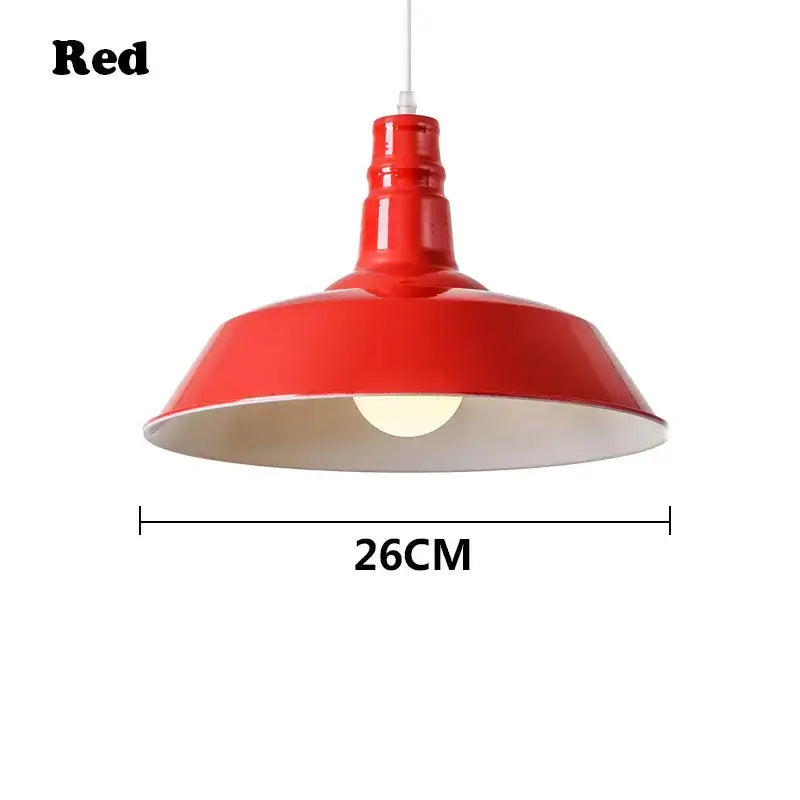 Industrial colorful led e27 pendant light for study room