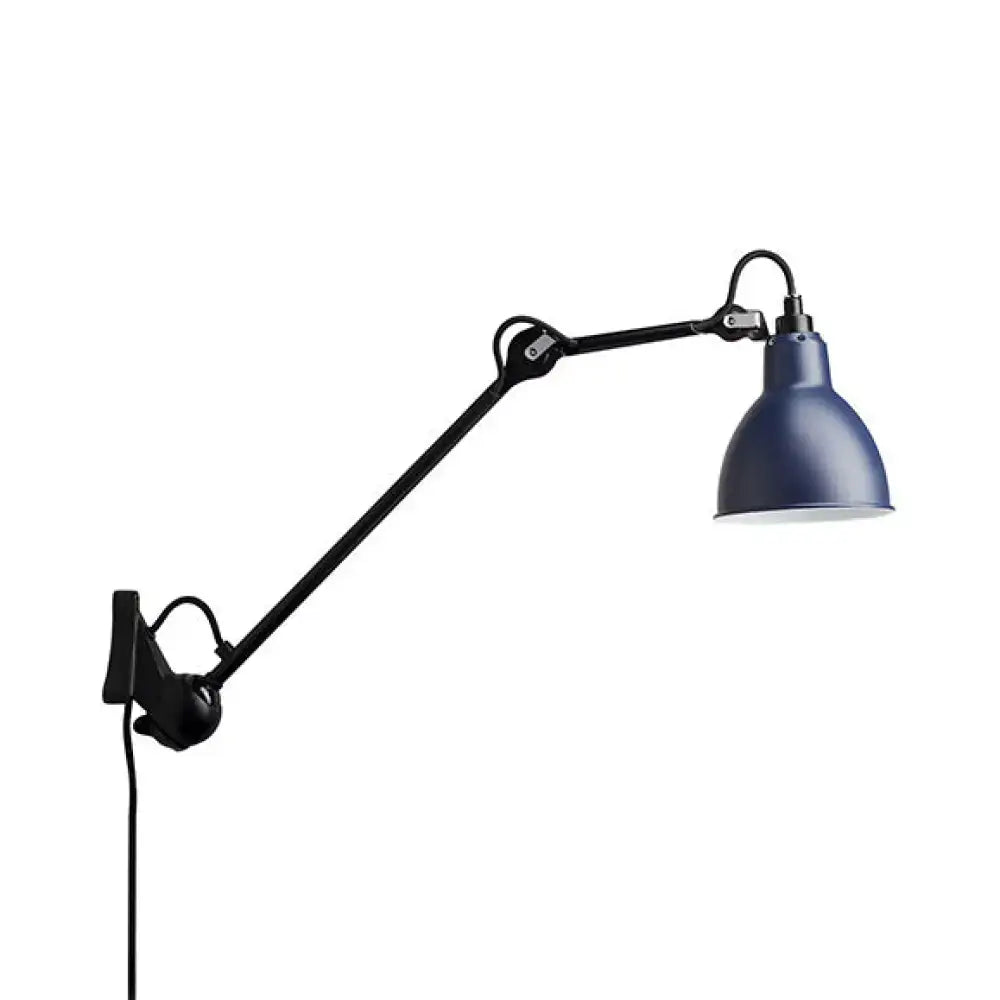 Industrial lime green & black wall lamp – bedroom led sconce
