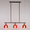 Industrial red yellow blue glass pendant light kitchen island lighting