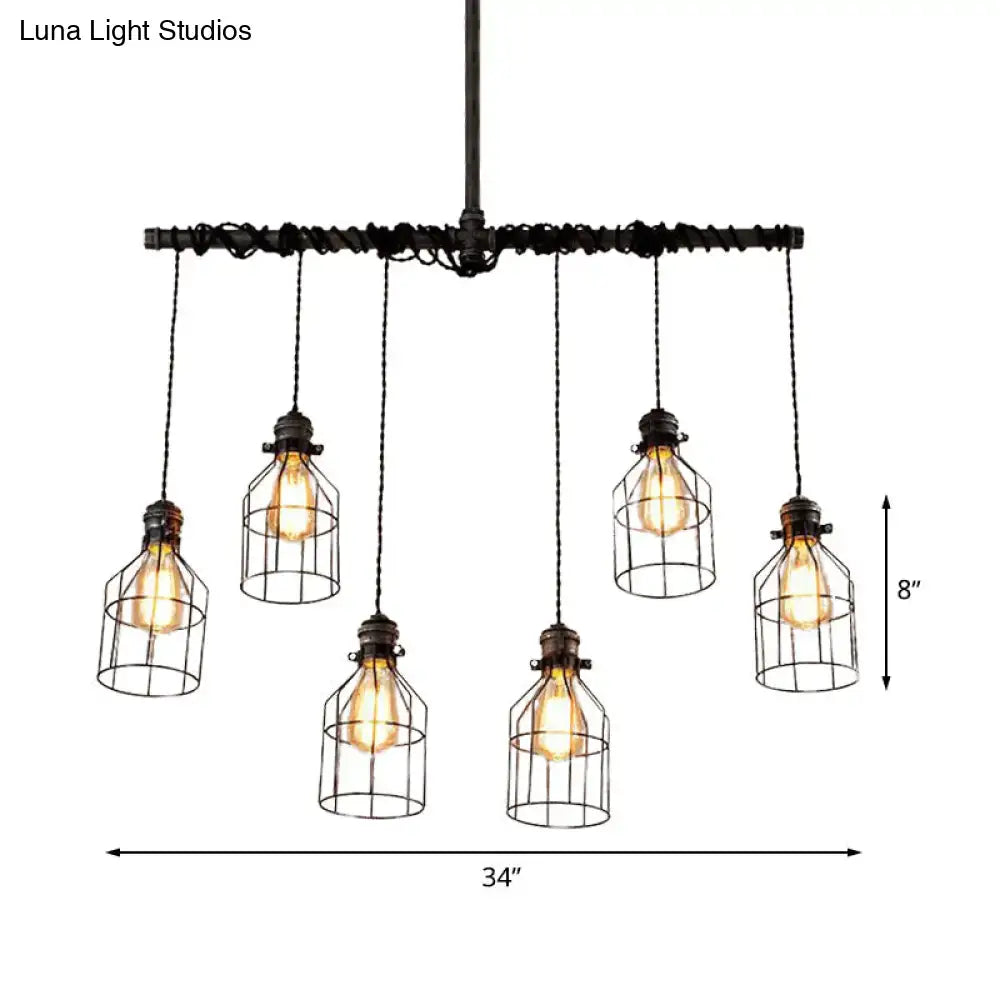 Industrial Silver Pendant Light Fixture