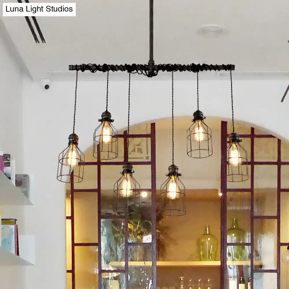 Industrial Silver Pendant Light Fixture