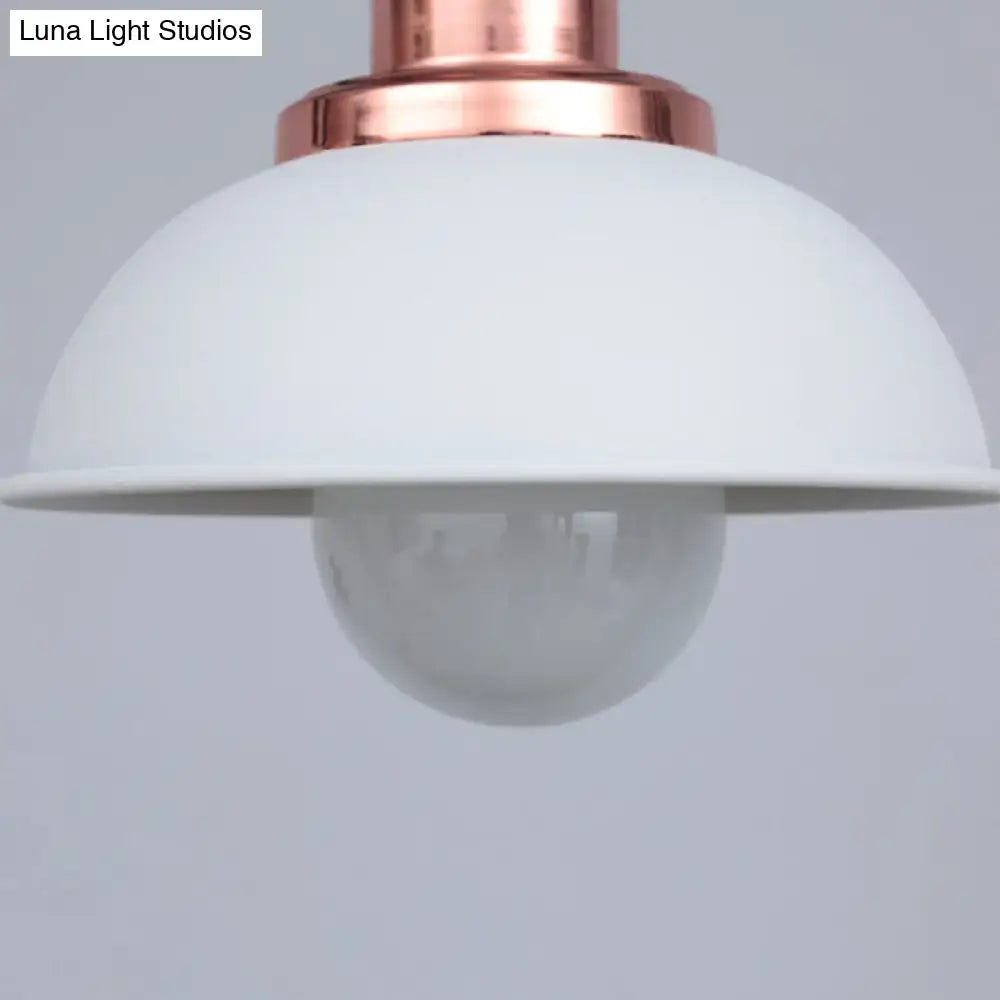 Industrial style black & brass 3 light fixture kitchen ceiling light
