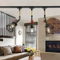 Industrial vintage black metal ceiling fixture kitchen island light