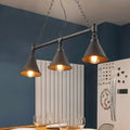 Industrial vintage black metal island lighting dining room 3 light