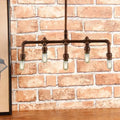 Industrial vintage bronze island hanging light kitchen pipe chandelier