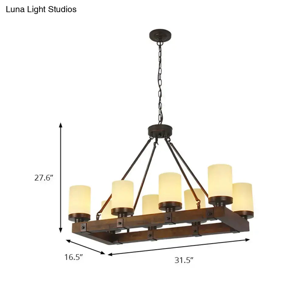 Industrial vintage white glass island lamp living room chandelier