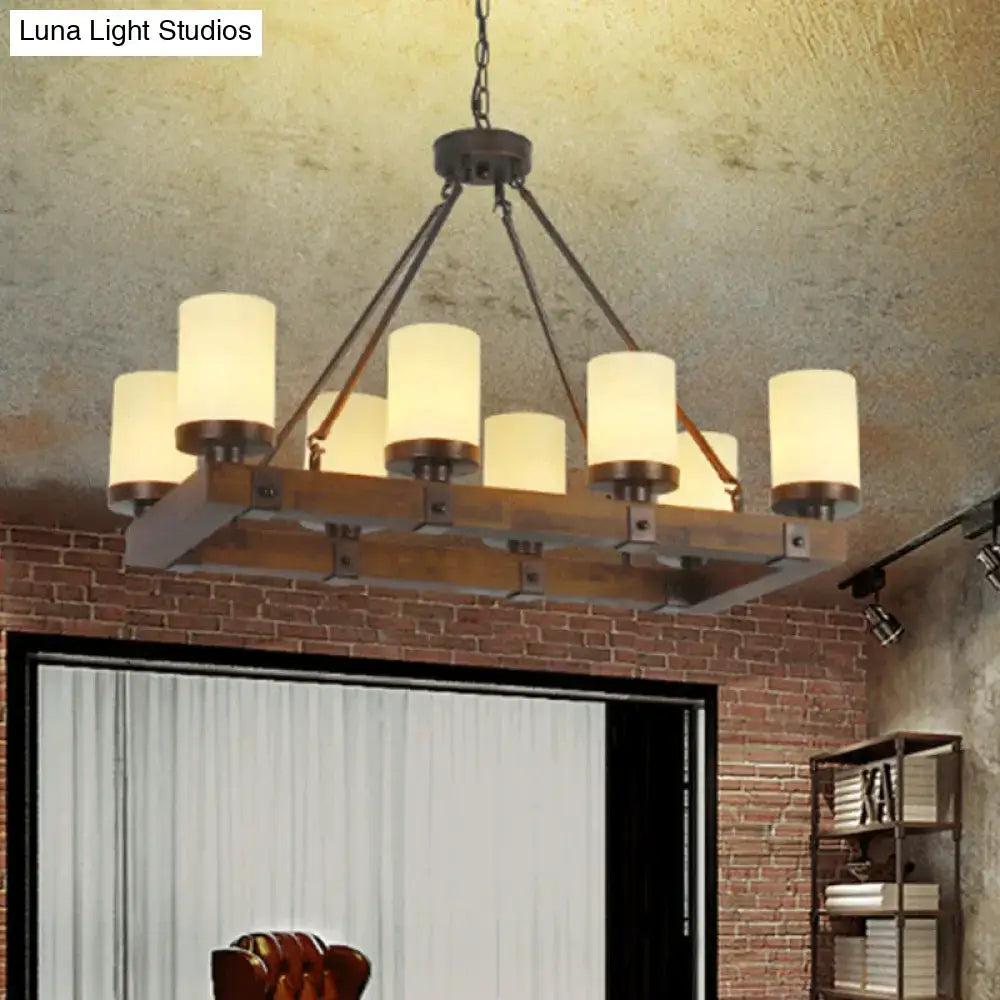Industrial vintage white glass island lamp living room chandelier