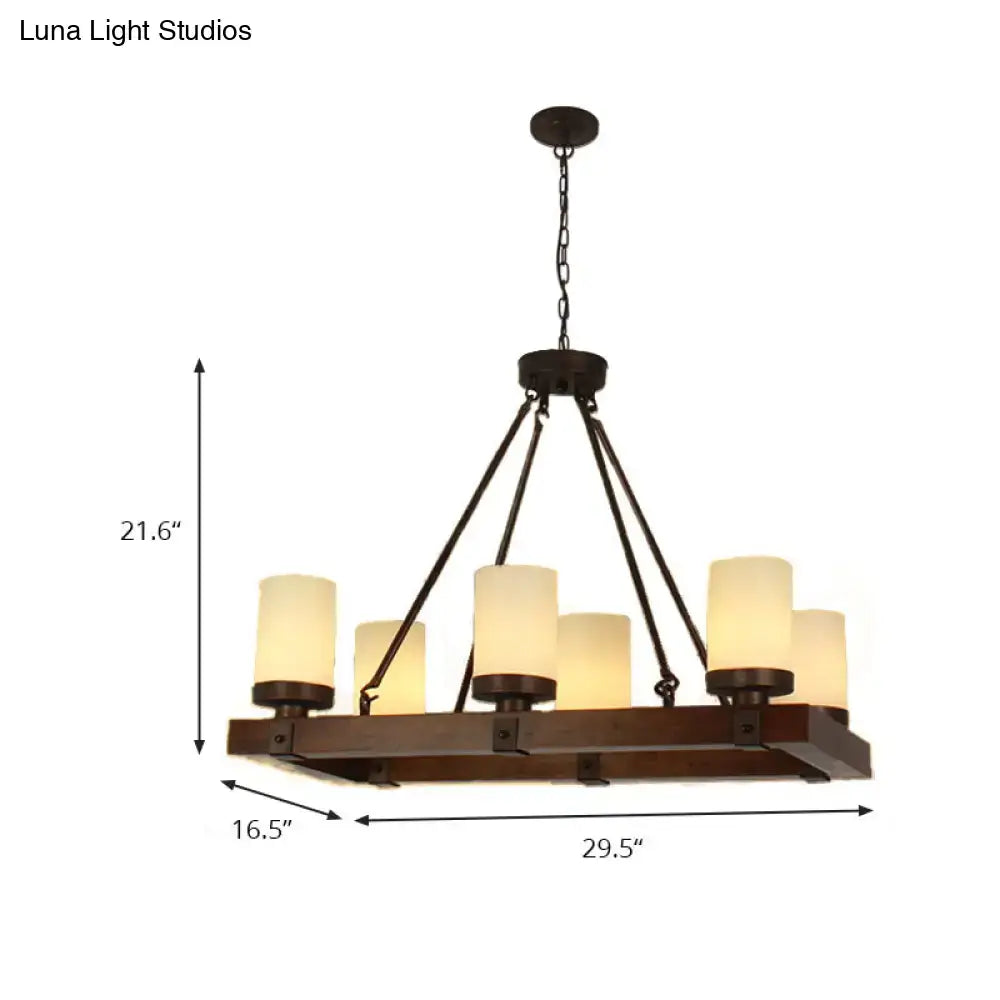 Industrial vintage white glass island lamp living room chandelier