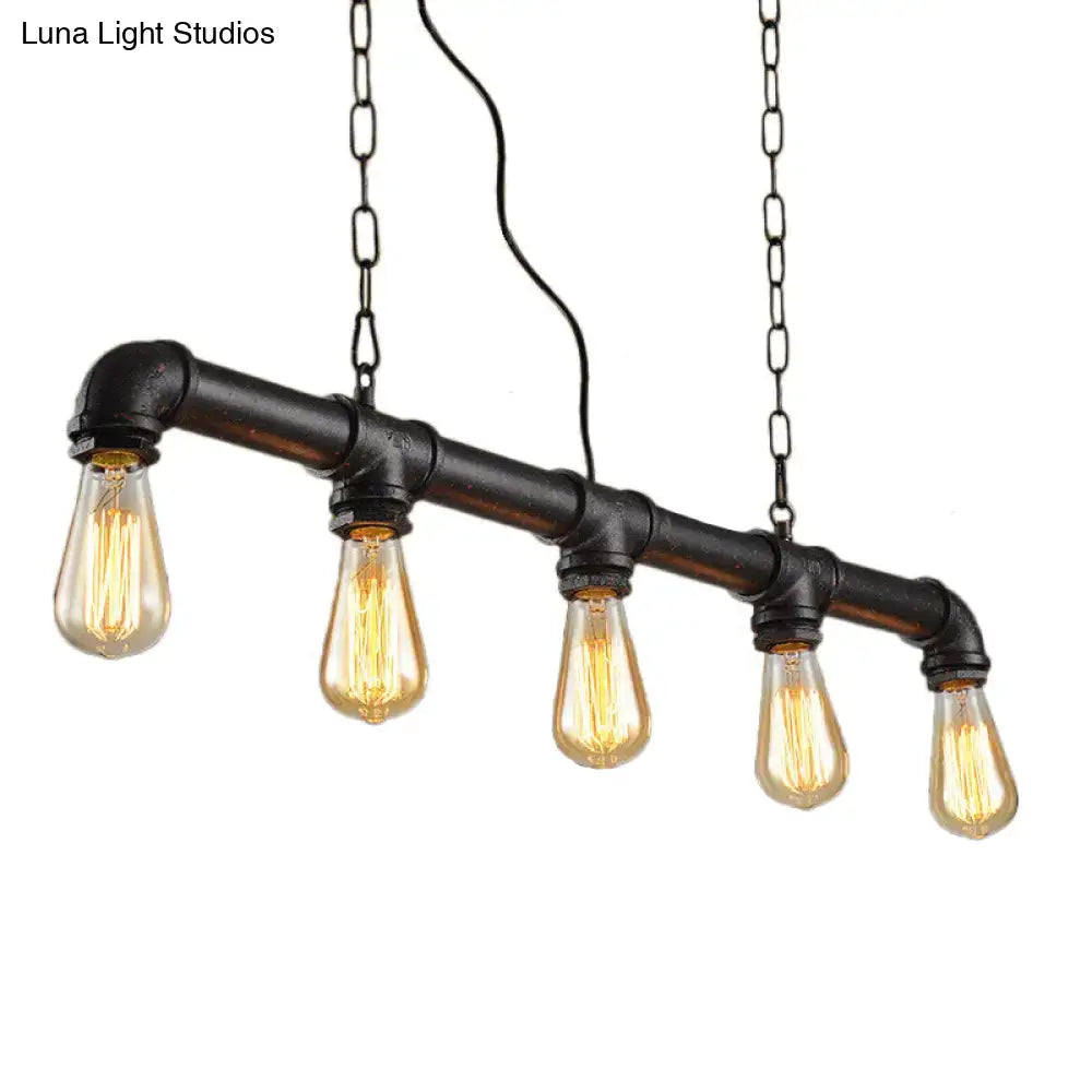 Industrial weathered copper island light fixture kitchen pendant