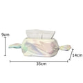 Iridescent whale ceramic tissue box holder living room decor