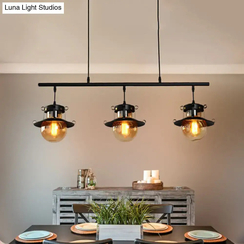 Island Pendant Light Black Metal