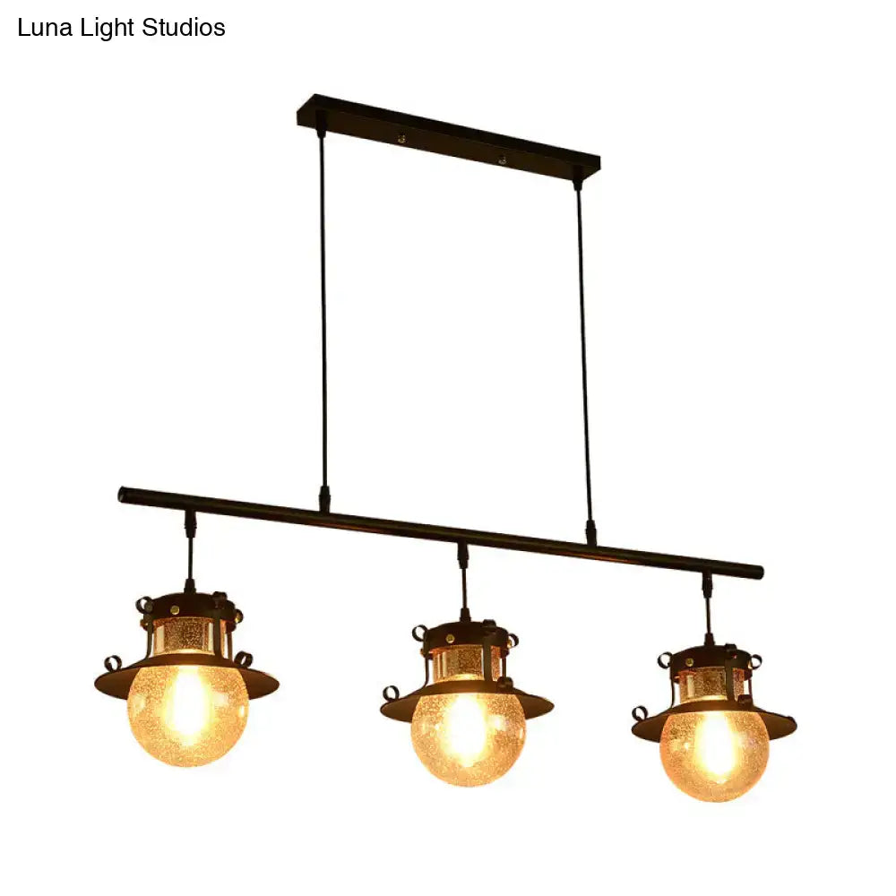 Island Pendant Light Black Metal