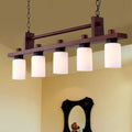 Island Pendant Light Traditional Wood