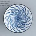 Japanese blue & white ceramic kung fu tea cup set dining room porcelain