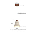 Japanese vintage wood and cement led pendant light bedroom