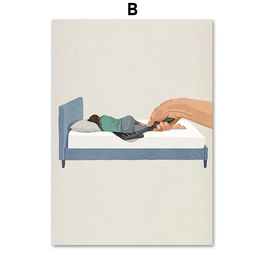 Laundry Wall Art Girl Nordic Print