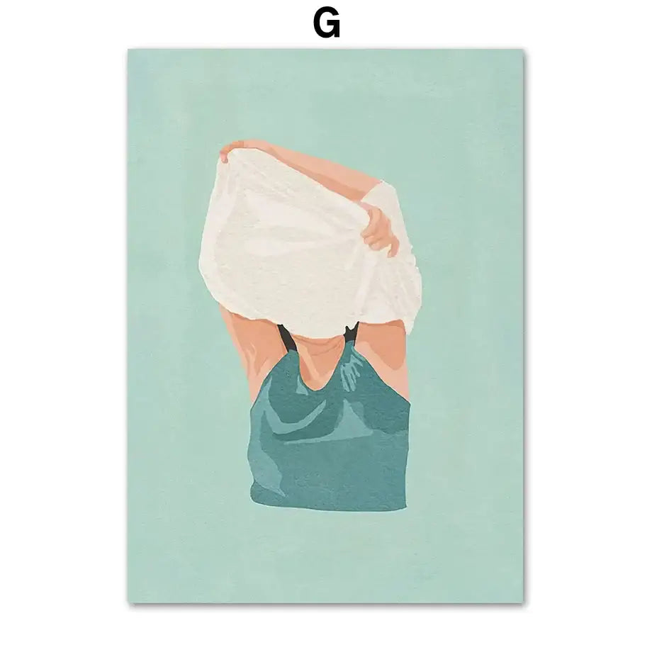 Laundry Wall Art Girl Nordic Print