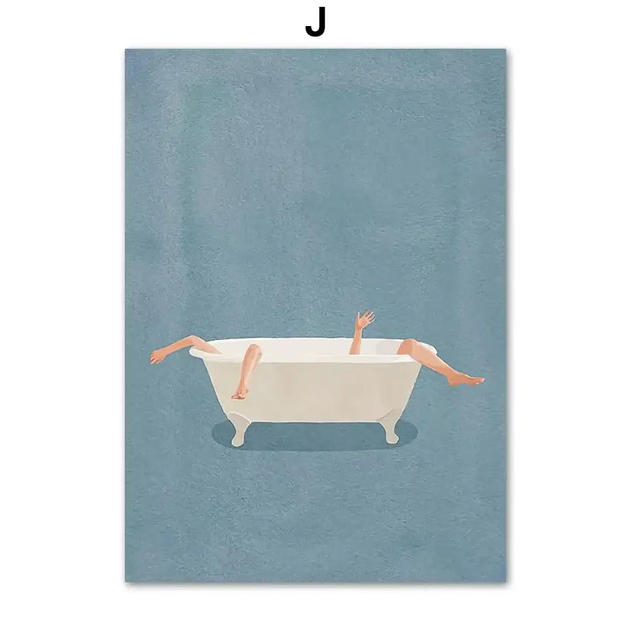 Laundry Wall Art Girl Nordic Print