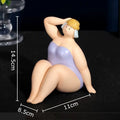 Lavender & pink beach swimsuit women resin figurines living room decor