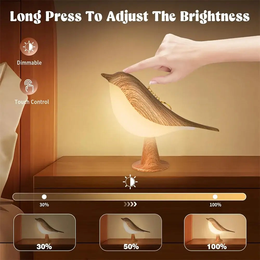 LED Bird Lamp Rechargeable Dimmable