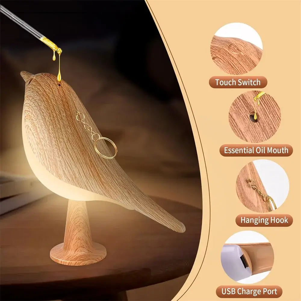 LED Bird Lamp Rechargeable Dimmable