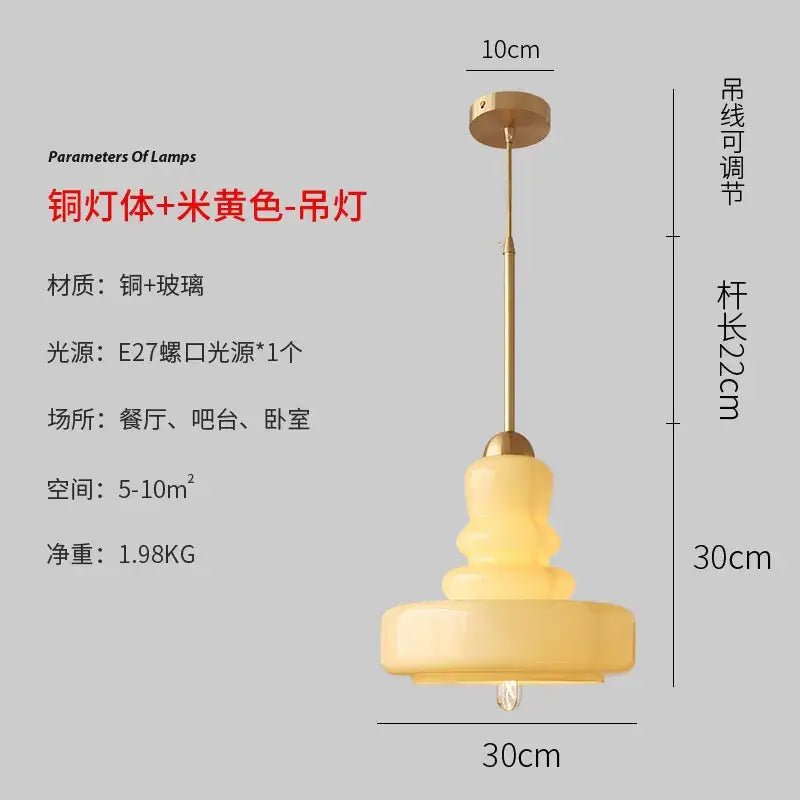 Lime green glass gourd pendant lights for kitchen dining room