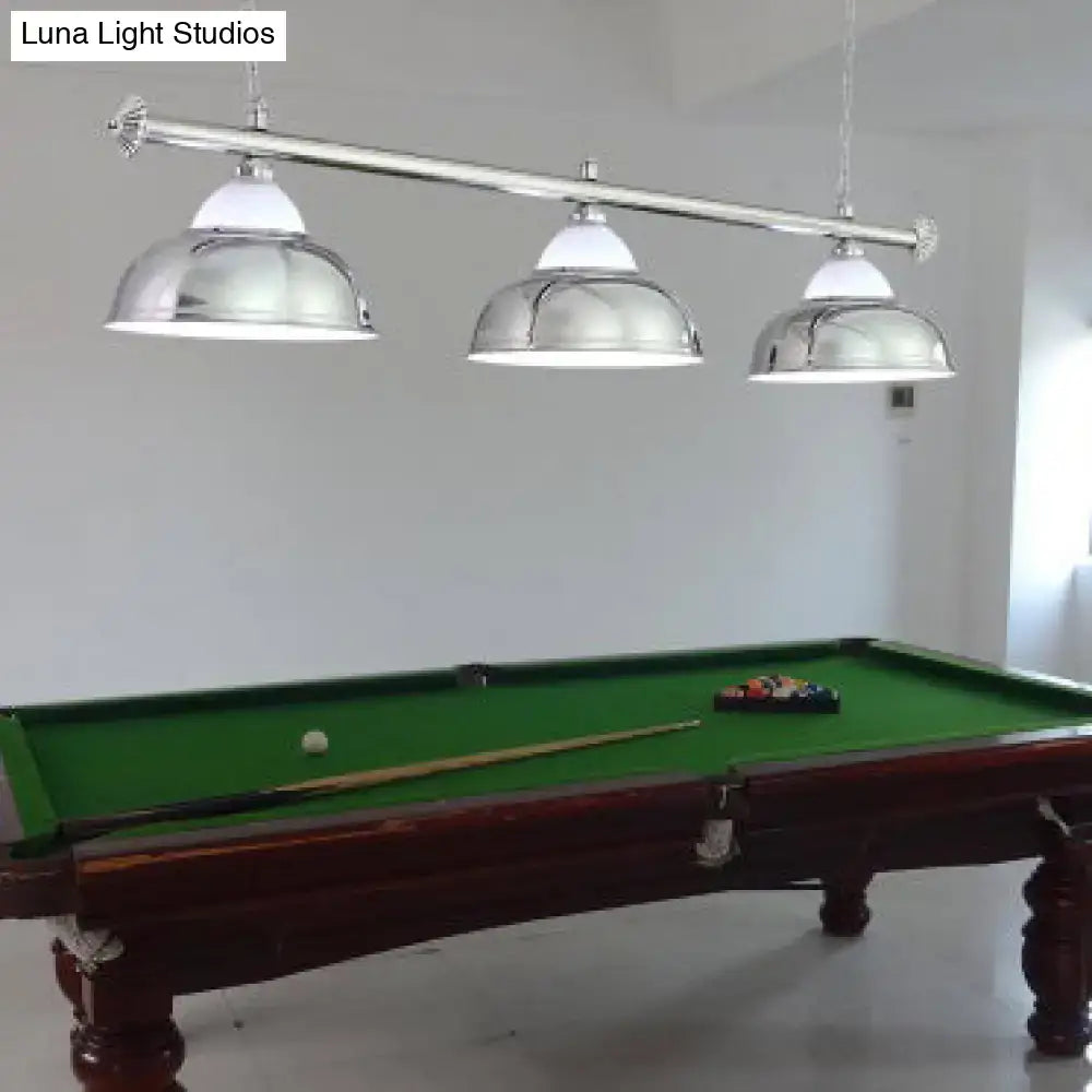 Loft chrome double bubble pendant light for dining room