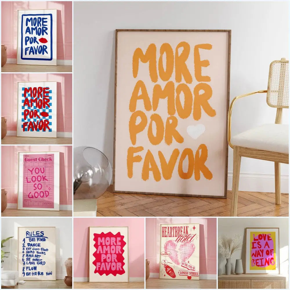 Love Quote Wall Art Canvas