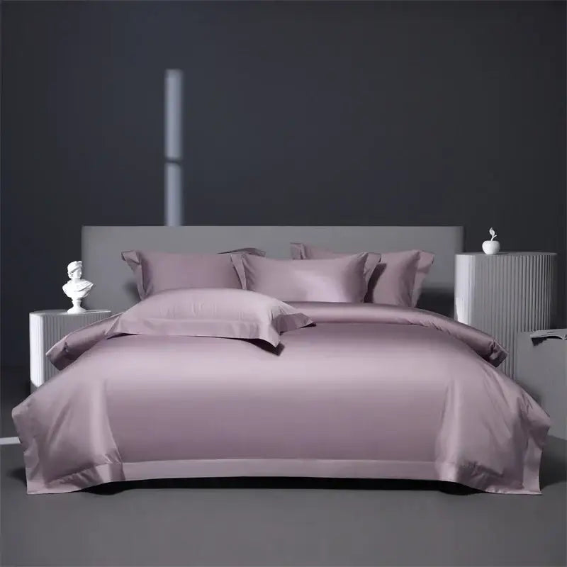 Luxe burgundy red egyptian cotton bedding set for bedroom