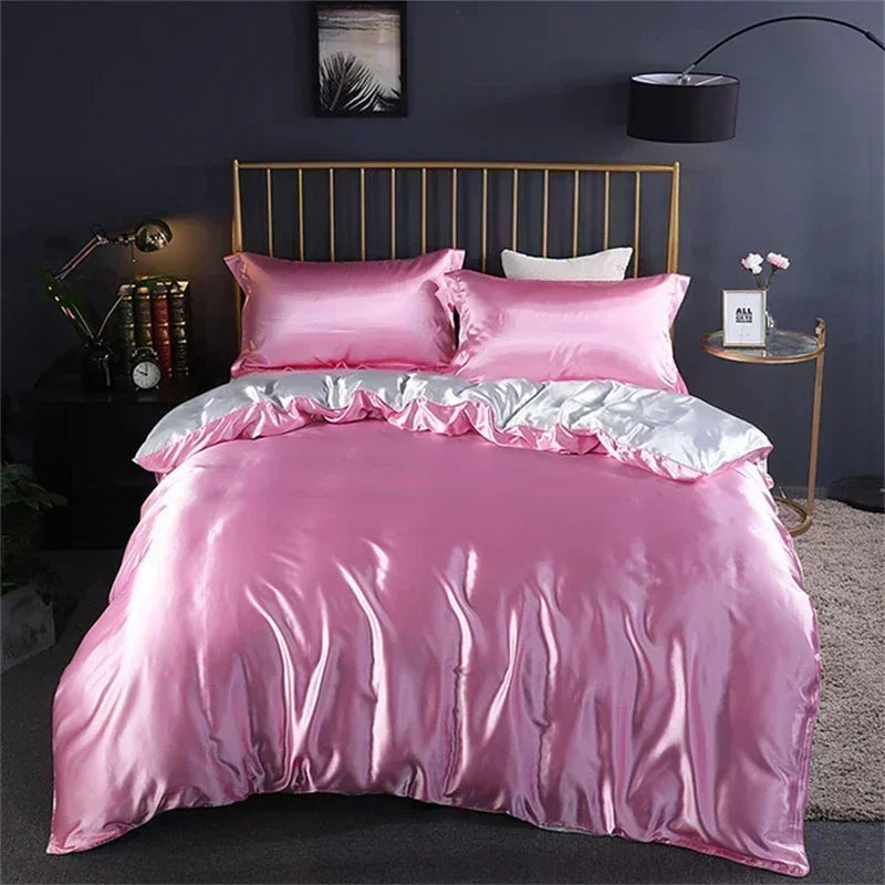 DecorBites™ Luxurious Mulberry Silk Bedding Set with Satin Finish