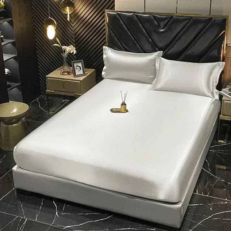 DecorBites™ Luxurious Mulberry Silk Bedding Set with Satin Finish