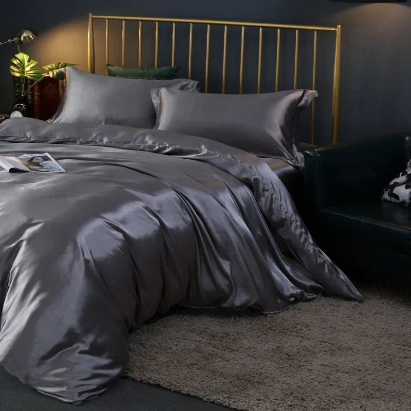 DecorBites™ Luxurious Silk Bedding Set - King/Queen/Twin Sizes