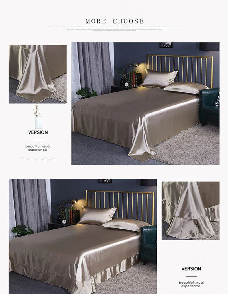 DecorBites™ Luxurious Silk Bedding Set - King/Queen/Twin Sizes