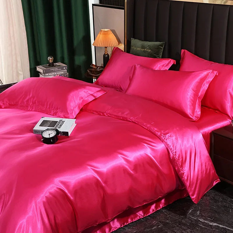 DecorBites™ Luxurious Silk Bedding Set - King/Queen/Twin Sizes