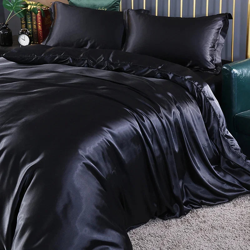 DecorBites™ Luxurious Silk Bedding Set - King/Queen/Twin Sizes