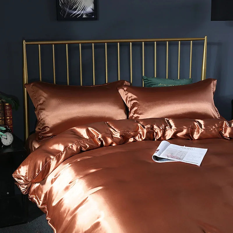 DecorBites™ Luxurious Silk Bedding Set - King/Queen/Twin Sizes
