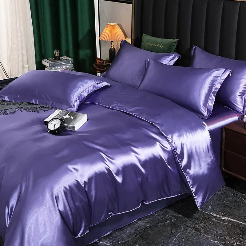DecorBites™ Luxurious Silk Bedding Set - King/Queen/Twin Sizes
