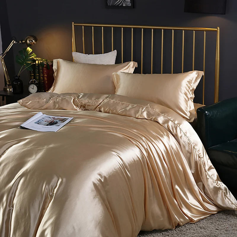 DecorBites™ Luxurious Silk Bedding Set - King/Queen/Twin Sizes