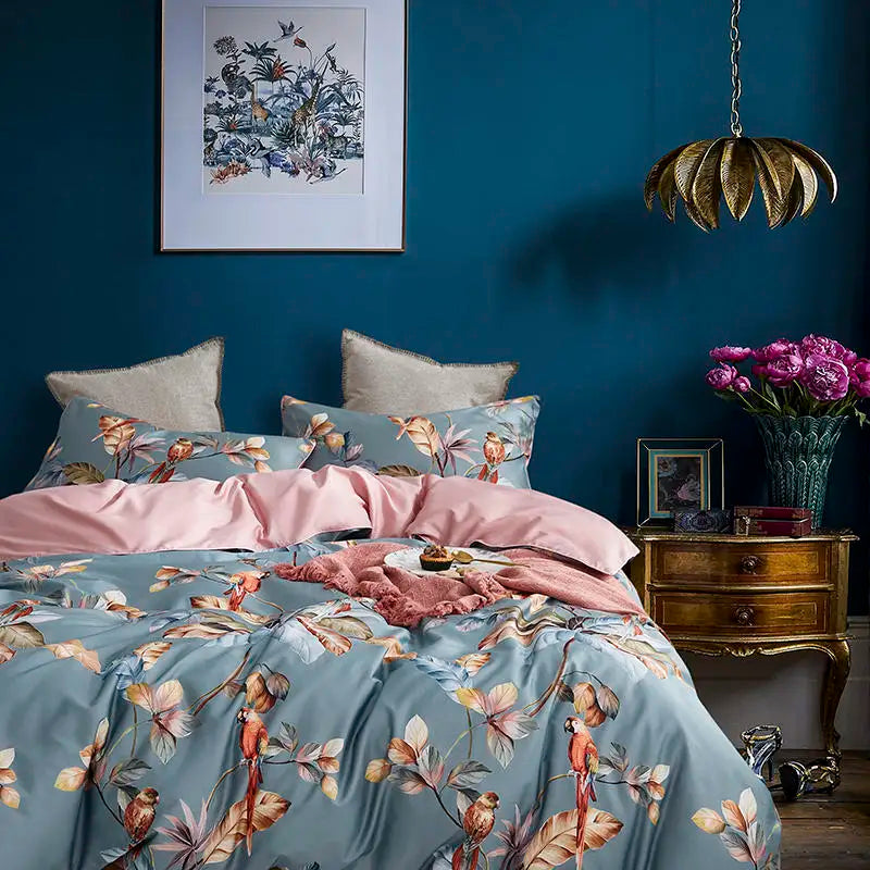 DecorBites™ Luxury Egyptian Cotton Flamingo Bedding Set - Queen/King