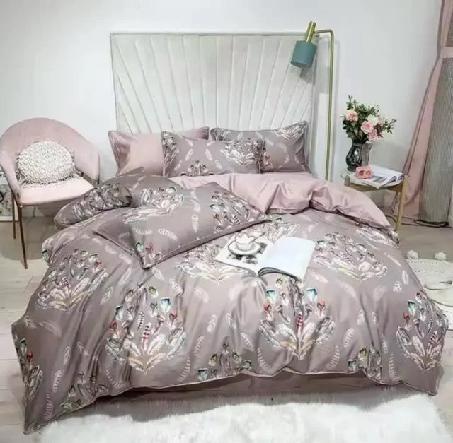 DecorBites™ Luxury Egyptian Cotton Flamingo Bedding Set - Queen/King