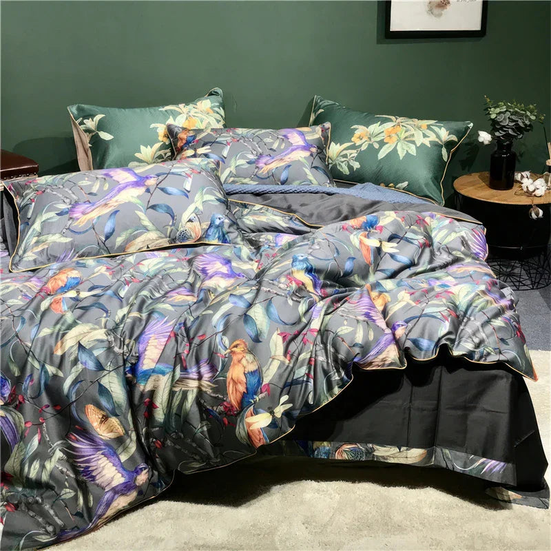 DecorBites™ Luxury Egyptian Cotton Flamingo Bedding Set - Queen/King