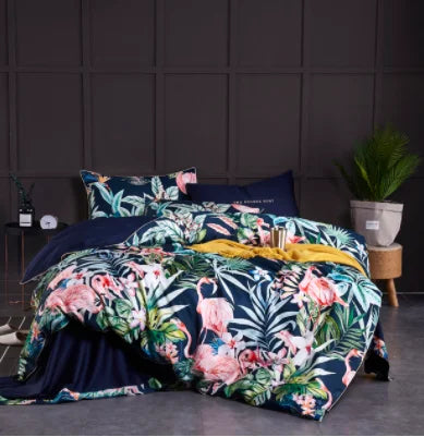 DecorBites™ Luxury Egyptian Cotton Flamingo Bedding Set - Queen/King