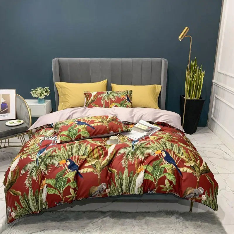 DecorBites™ Luxury Egyptian Cotton Flamingo Bedding Set - Queen/King