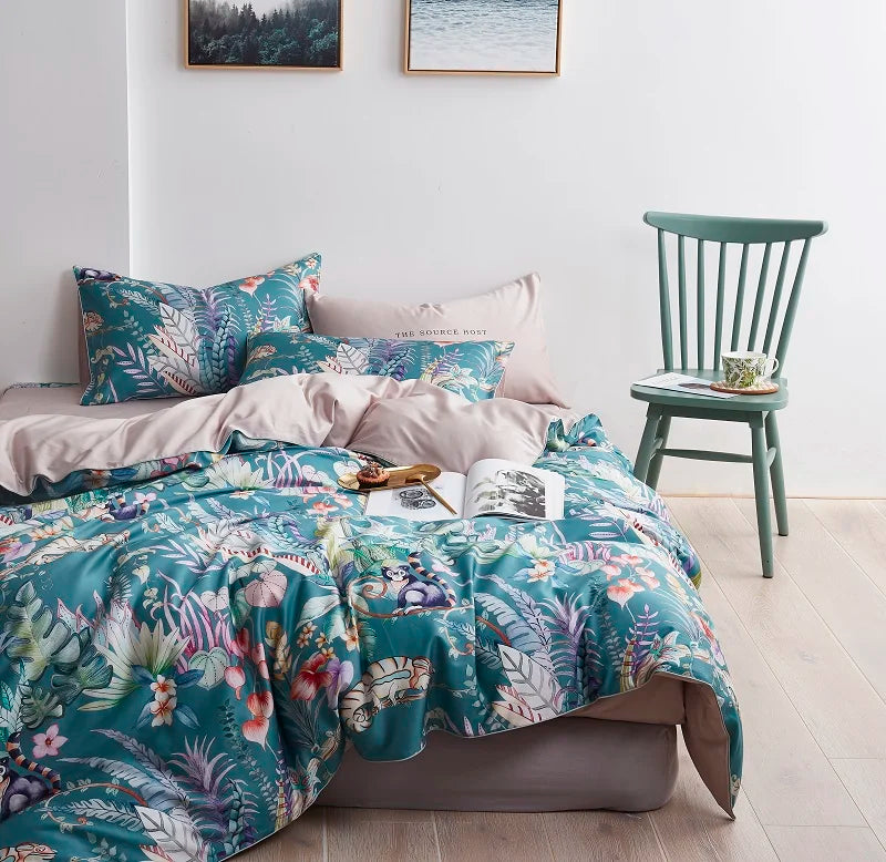 DecorBites™ Luxury Egyptian Cotton Flamingo Bedding Set - Queen/King